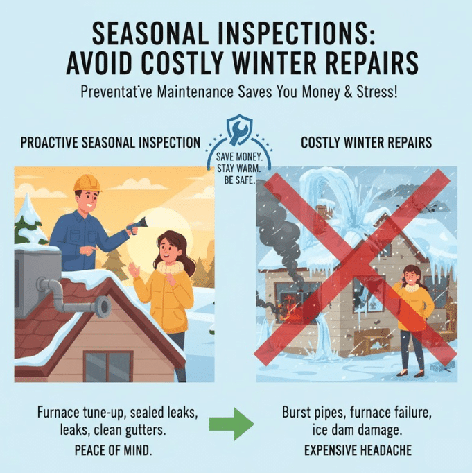 How Seasonal Inspections Can Help You Avoid Costly Winter Repairs